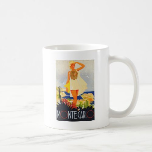 Fashion Girl Monte Carlo Beach Travel Coffee Mug