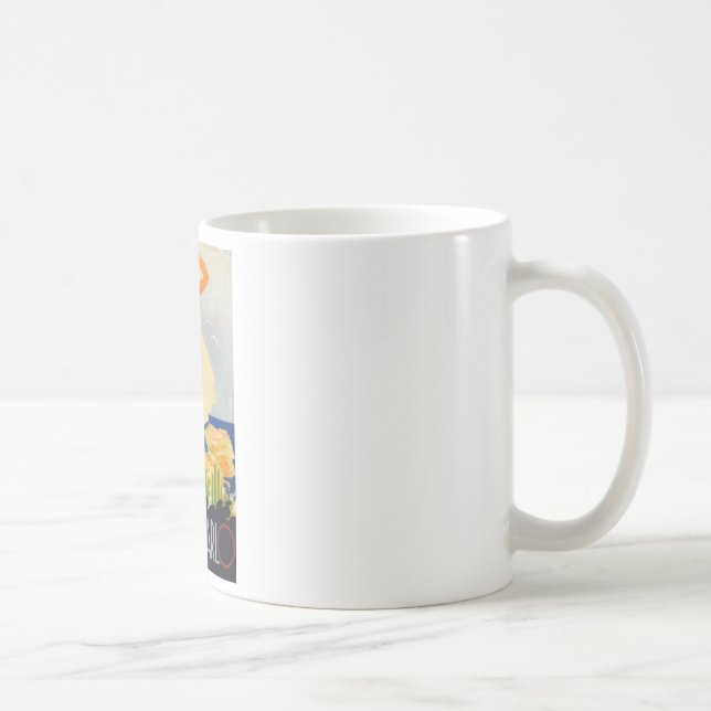 Fashion Girl Monte Carlo Beach Travel Coffee Mug (Right)