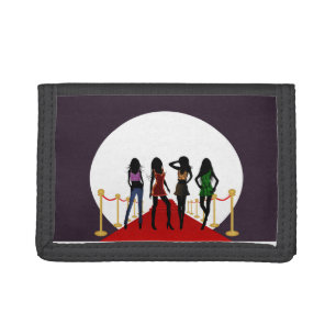 Fashion Girls on Red Carpet Faux Leather Wallet