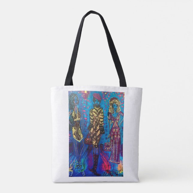 Fashion Girls Runway Tote Bag (Back)