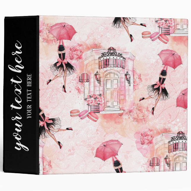 Fashion girly 3 ring binder (Front/Spine)