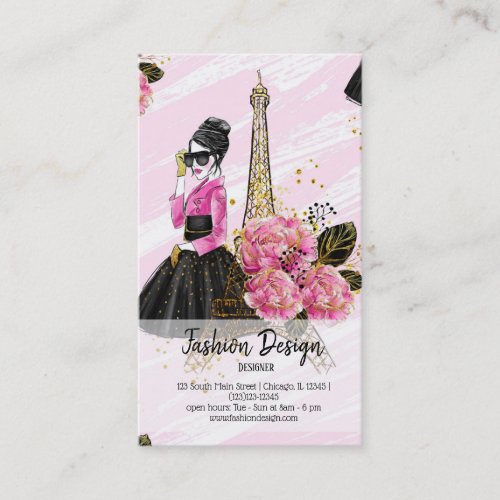 Fashion girly business card