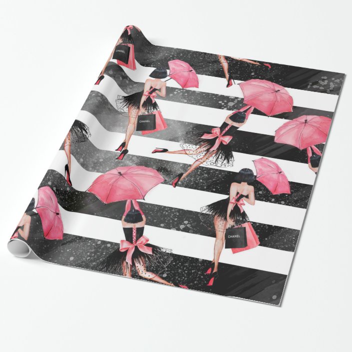 Fashion girly wrapping paper