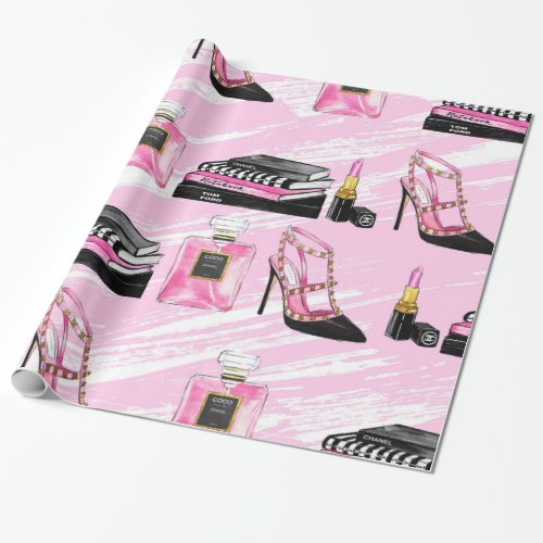 Fashion girly wrapping paper