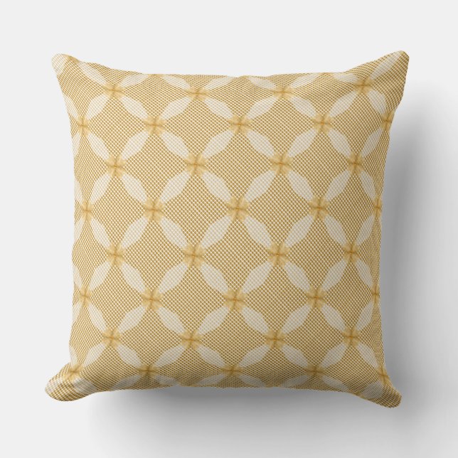 Fashion Gold Circle Geometric Pattern Throw Pillow (Front)