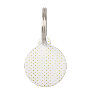 Fashion gold polka dots pet tag