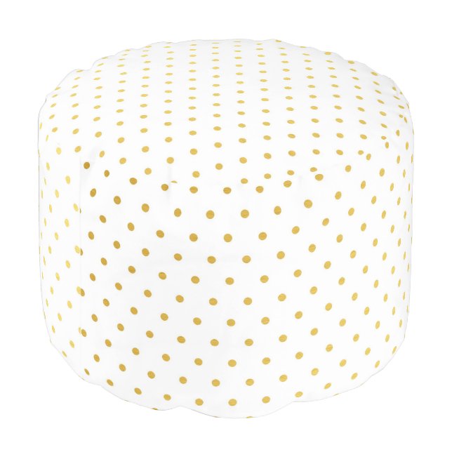 Fashion gold polka dots pouf (Angled Back)
