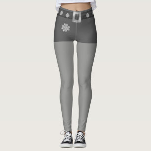 Fashion Gray and Silver Leggings