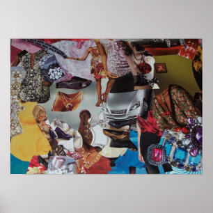 Fashion house collage poster