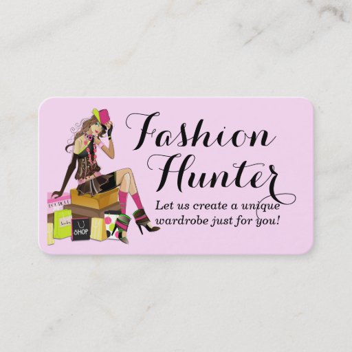 Customizable Fashion Hunter Business Card