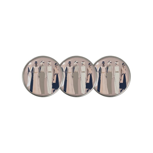 Fashion Icon Golf Ball Marker (3 Up)