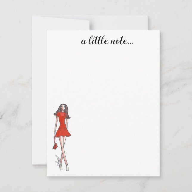 Fashion illustration note cards (Front)