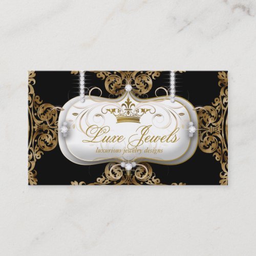 Fashion Jewelry Business Card Elegant Crown