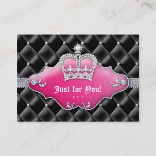 Customizable Fashion Jewelry Gift Certificate Tufted Satin Blac Business Card Template