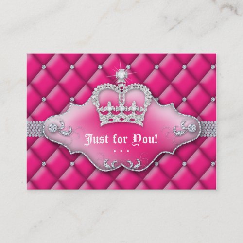 Fashion Jewelry Gift Certificate Tufted Satin Pink Business Card Templates