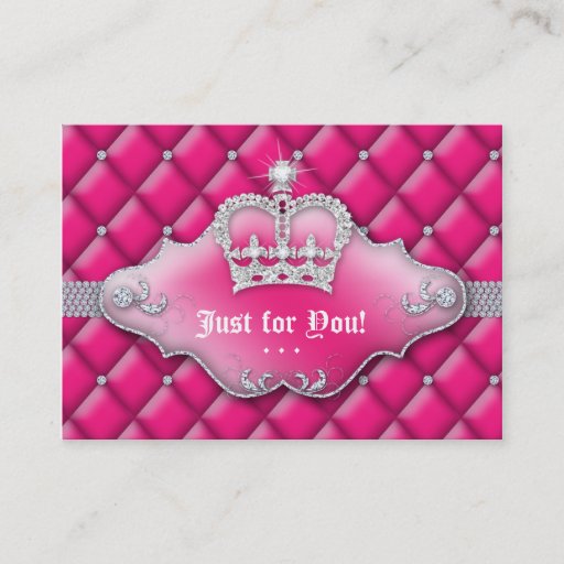 Customizable Fashion Jewelry Gift Certificate Tufted Satin Pink Business Card Templates