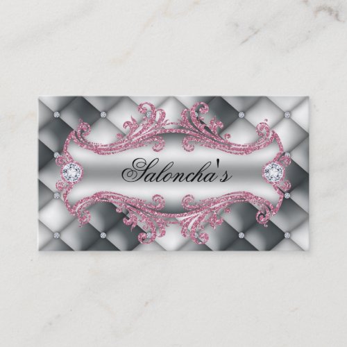 Fashion Jewelry Makeup Artist Elegant Tufted Satin Business Cards
