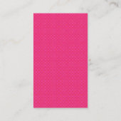 Fashion Jewelry Model Figure Pink Lady Business Card (Back)