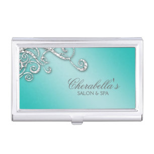 Fashion Jewelry Salon Swirl Business Card Case