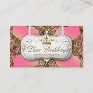 Fashion Jewelry Wedding Elegant Crown Cool Business Card