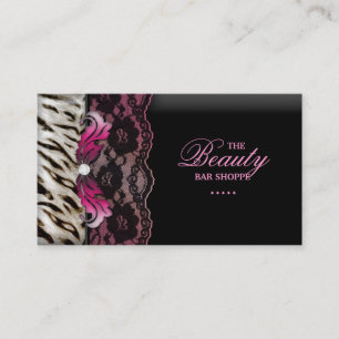 Fashion Jewelry Zebra Lace Pink Business Card