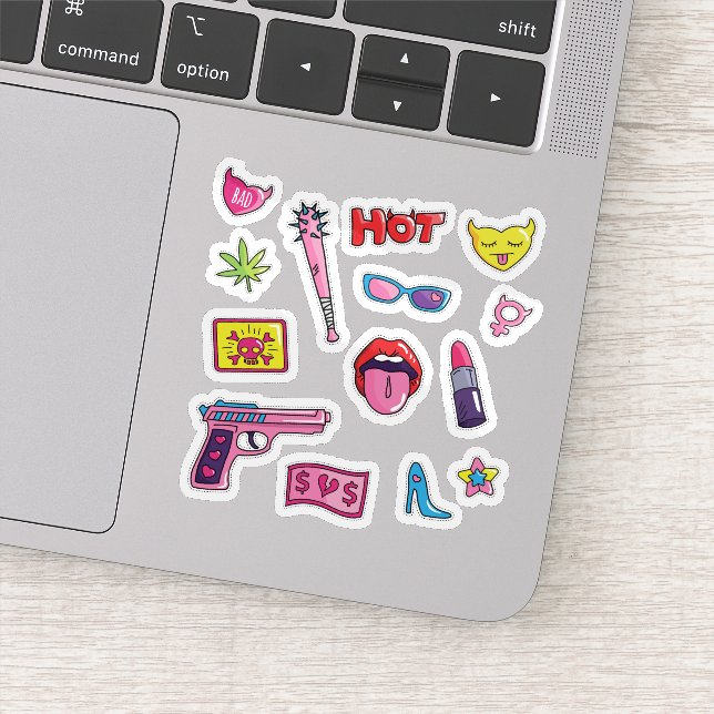Fashion label sticker set (Detail)