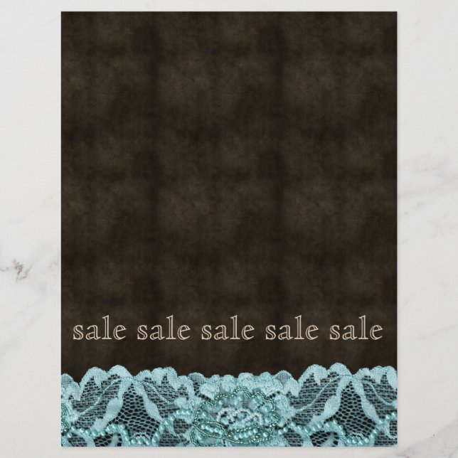 Fashion Lace Flyer Blue Brown Leather Peach (Front)