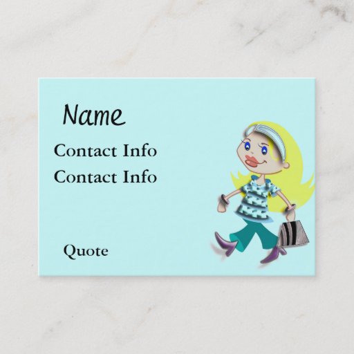 Customizable FASHION LADY BUSINESS CARDS