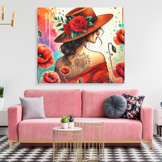 Fashion Lady  Canvas Print (Insitu(LivingRoom))
