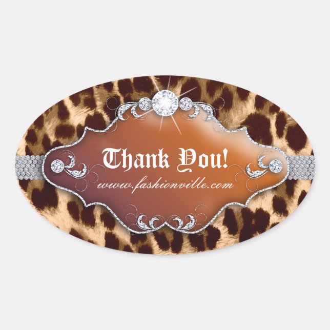 Fashion Leopard Sticker Jewelry Brown (Front)