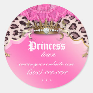 Fashion Leopard Sticker Jewelry Crown Pink 2