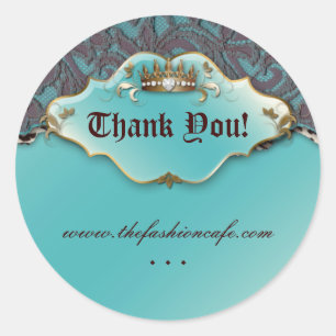 Fashion Leopard Sticker Jewelry Crown Teal