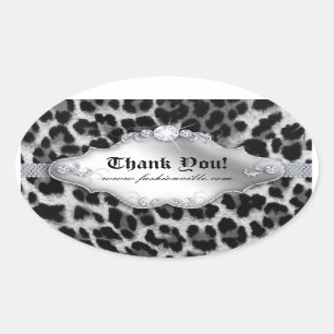 Fashion Leopard Sticker Jewelry White Black