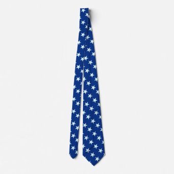 Fashion Light Blue Star Pattern Neck Tie | Zazzle