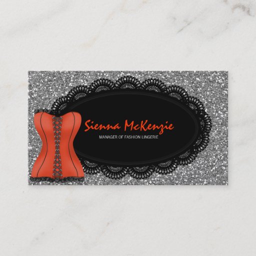 Customizable Fashion Lingerie Business Card