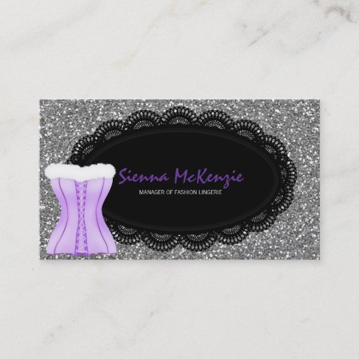 Customizable Fashion Lingerie Business Cards