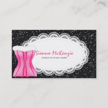 Fashion Lingerie Business Card by graphicdesign at Zazzle