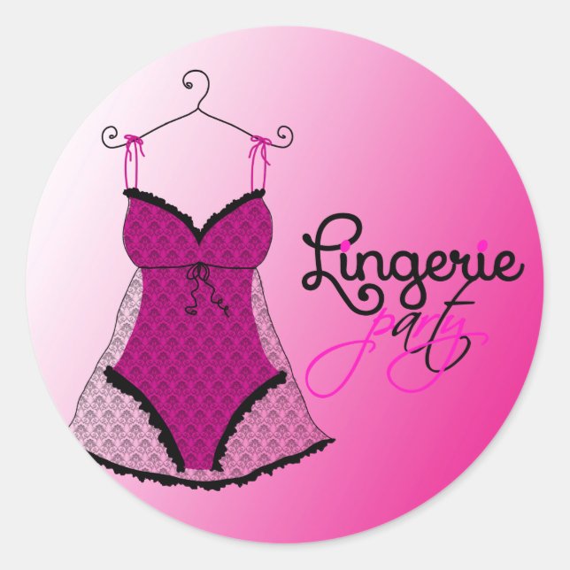 Fashion Lingerie Classic Round Sticker (Front)