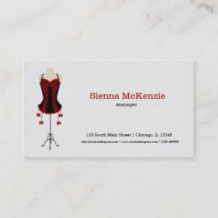 Fashion Lingerie (red) Business Card