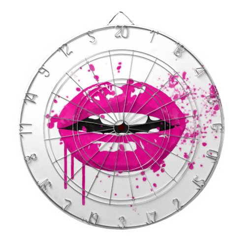 Fashion lips kiss glamour beauty trendy style pink dartboard