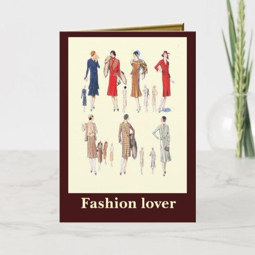 Fashion lover 1928 Ladies who lunch Holiday Card