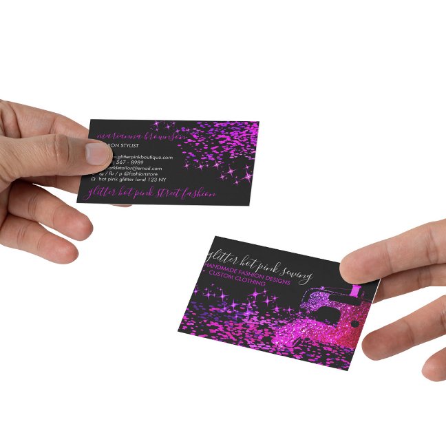 Fashion Lux Stylist Sewing Machine Fabric Business Card
