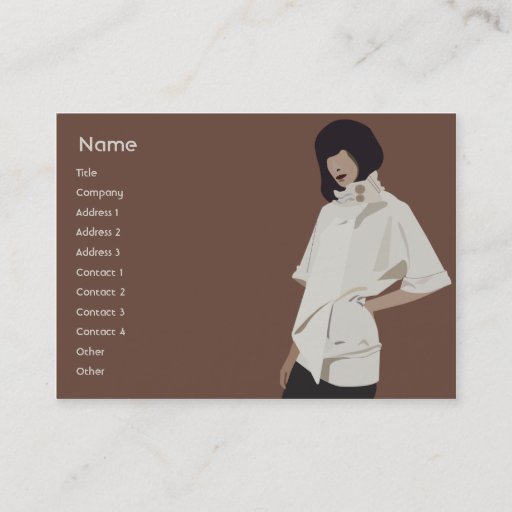 Customizable Fashion Merchandiser - Chubby Business Card Template