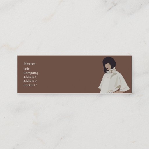 Customizable Fashion Merchandiser - Skinny Business Card Template
