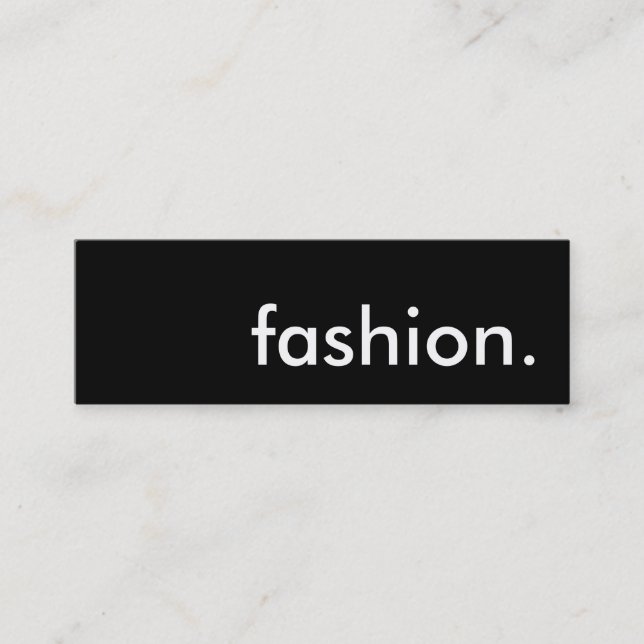 fashion. mini business card (Front)