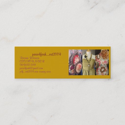 Customizable Fashion Business Card