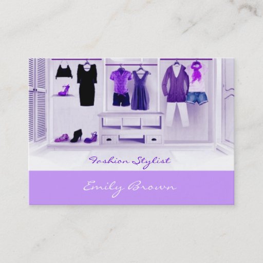 Customizable Fashion Mode Stylist Business Card