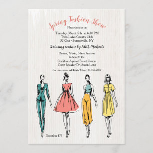 Editable Fashion Show Party Invitation Fashion Show 