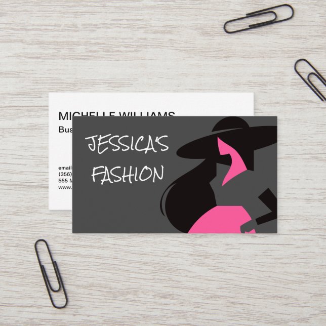 Fashion Model Logo Business Card (Front/Back In Situ)
