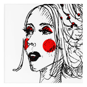 Fashion Model Sketch Acrylic Print